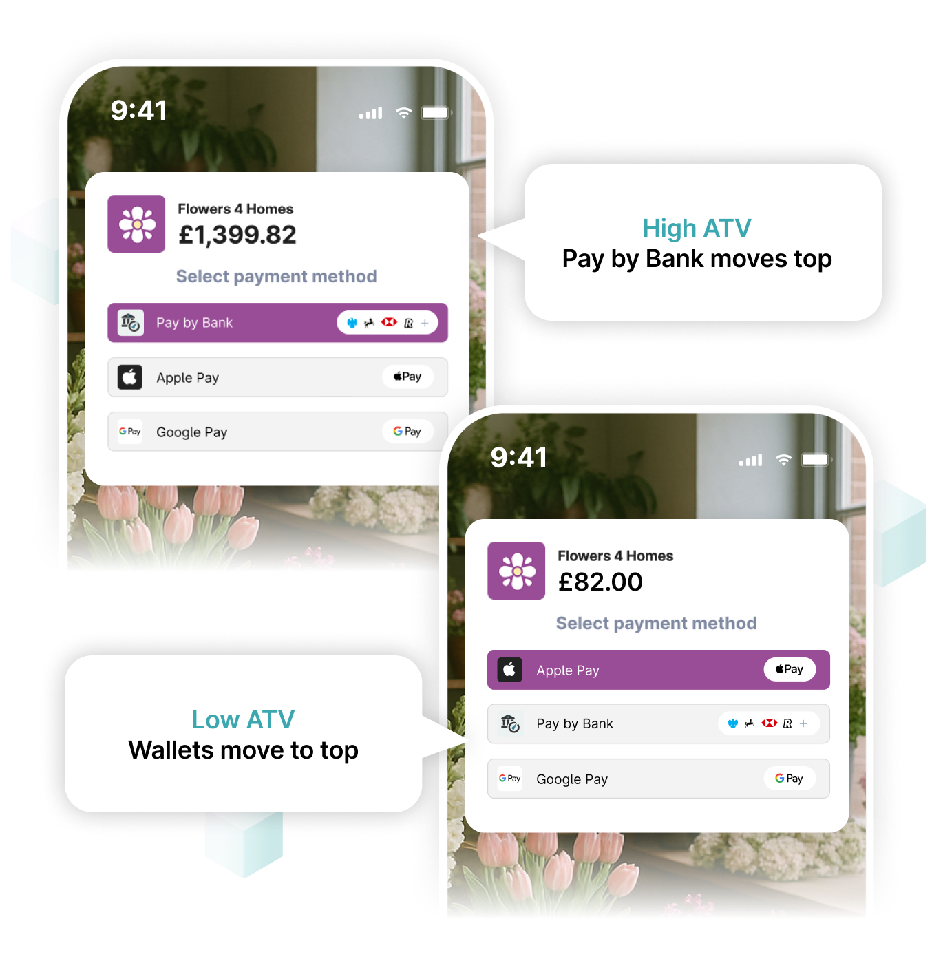 Configure your payment methods for cost saving or volume